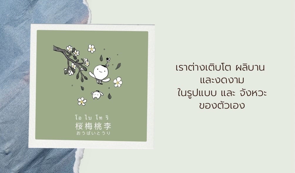 เราต่างเติบโต ผลิบาน งดงาม ในรูปแบบ และจังหวะของตัวเอง